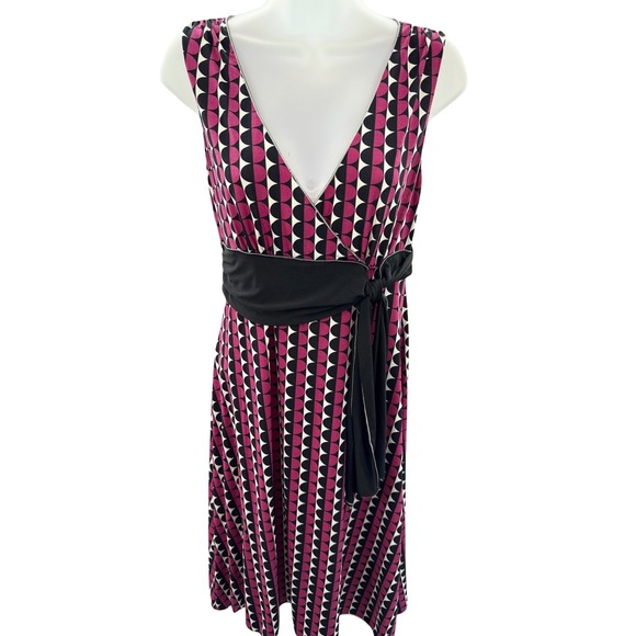 Max Studio Geometric Wrap Midi Dress Size XS - Picture 2 of 8